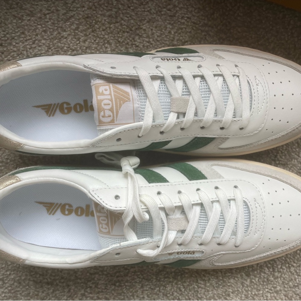 NEW Gola womens White and Green Sneakers - Picture 4 of 11